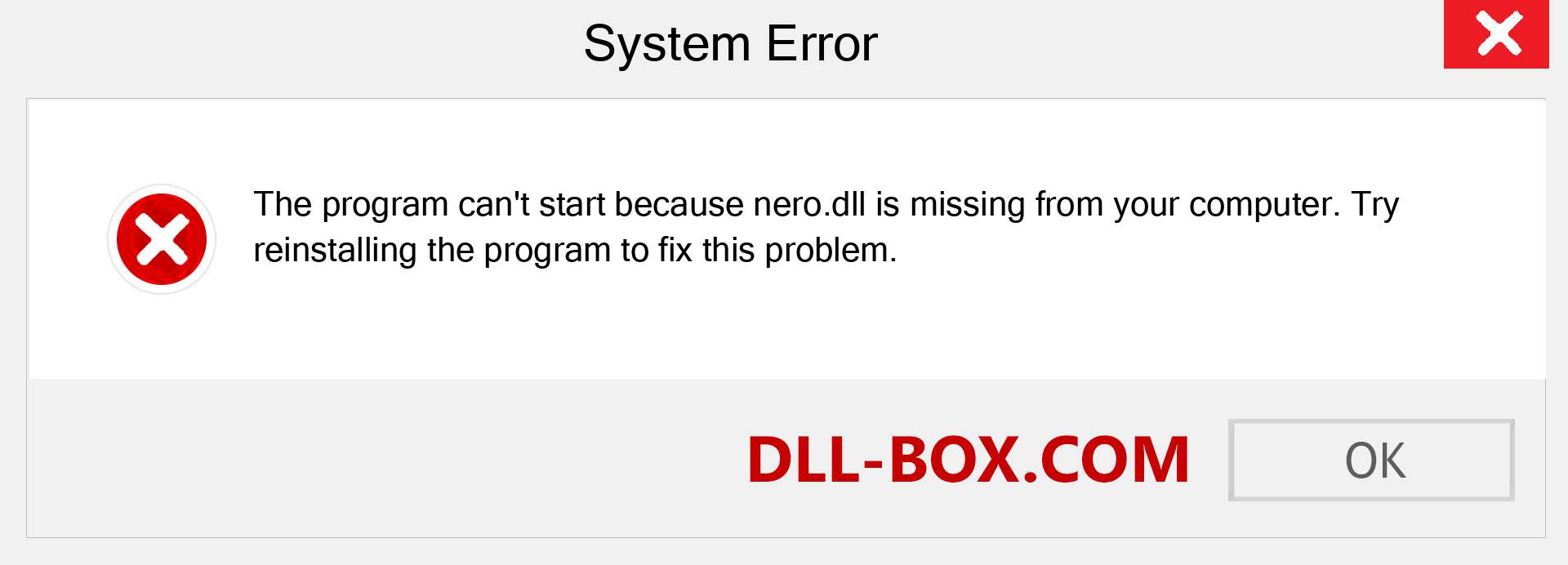 nero.dll file is missing?. Download for Windows 7, 8, 10 - Fix  nero dll Missing Error on Windows, photos, images